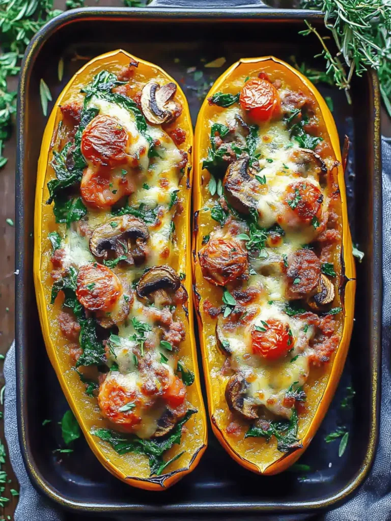 Italian Sausage Stuffed Spaghetti Squash: Healthy Comfort Food
